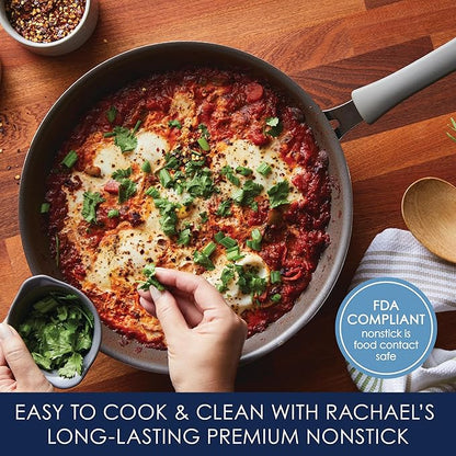 Rachael Ray Cook + Create Nonstick Frying Pan/Skillet, 12.5 Inch, Gray - Image 6