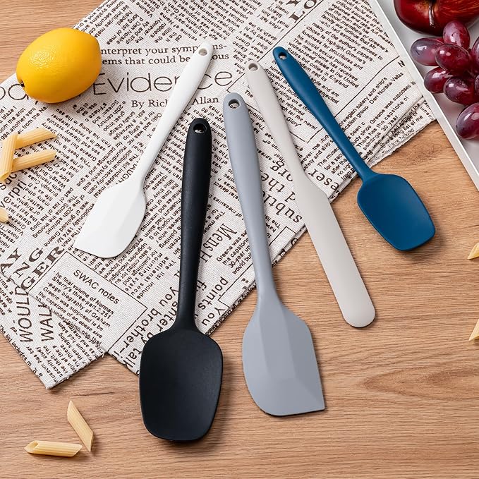 Silicone Spatula Set, 5 Piece Food Grade Rubber Spatulas for Baking, Cooking, and Mixing High Heat Resistant Non Stick Dishwasher Safe BPA-Free (Multicolor2) - Image 7