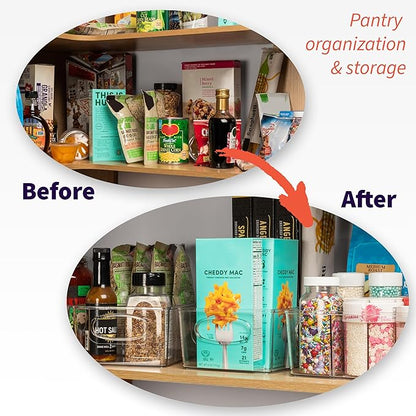 Pantry Organizers and Storage, Cabinet Organizer Kitchen Organizers and Storage - Fridge Organizer, Drawer Organizer & Snack Organizer - Refrigerator Organizers and Storage, Cupboard Shelf Organizer - Image 2