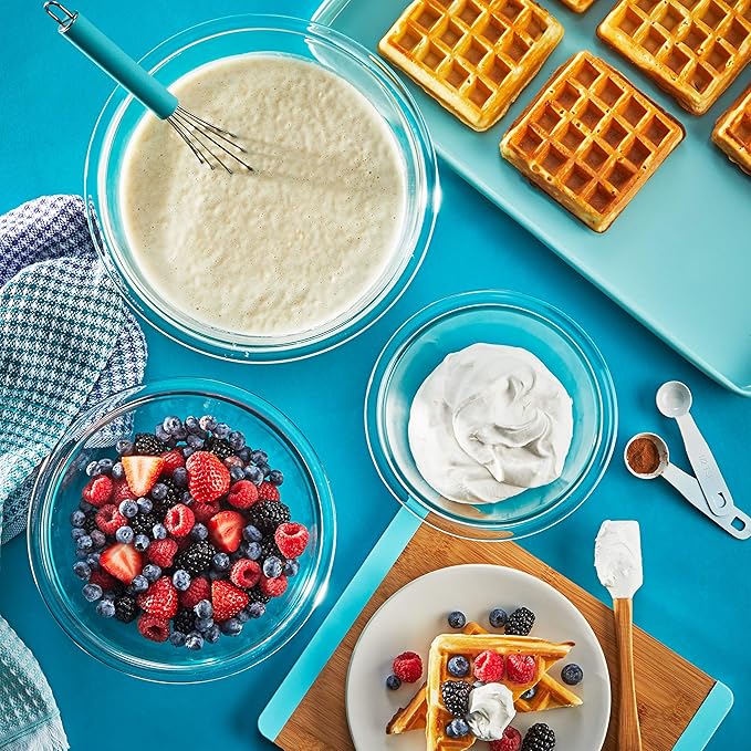 Pyrex Essentials (3-Piece) Glass Mixing Bowls Set For Prepping, Baking and Cooking, Preheated Oven, Dishwasher, Freezer, and Microwave Safe - Image 6