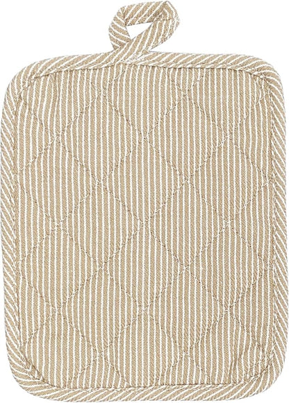American Linen Pot Holders, Hot Pads, Table Pads for Kitchen and Dining Table, Non Slip Heat Resistant Hot Pot Holder (Beige, 8 Pack)