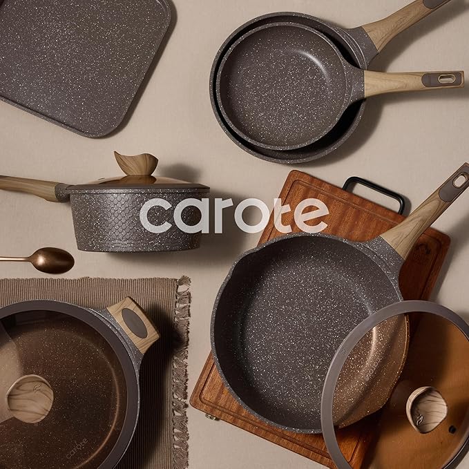 CAROTE 31pcs Pots and Pans Set Non Stick, Cookware Set Pots and Pans Induction Cook Ware, Nonstick Kitchen Cooking, PFOA Free - Image 9