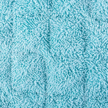 DII Basic Terry Collection Quilted 100% Cotton, Pan Handle, Aqua, 3 Piece - Image 3