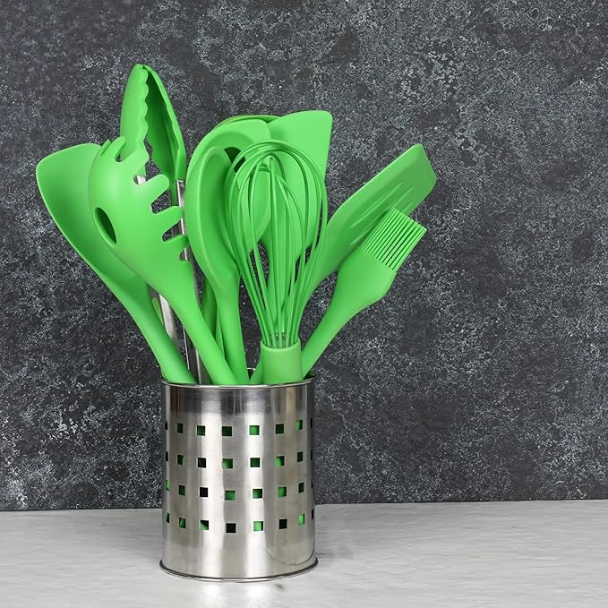 Chef Craft Premium Silicone Tongs, 12 inch, Green - Image 3