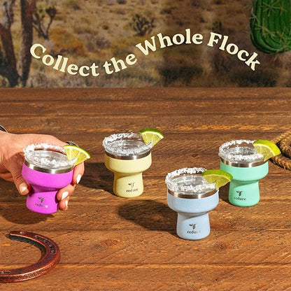 REDUCE Salteeny 3-in-1 Beer Bottle Opener with Shot Glass & Cocktail Jigger – Stainless Steel Bartender Bar Tool for Home Bar, Parties & Camping – Cloud Saltwater 2 Pack