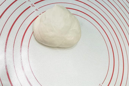 Yansumi silicone pastry non stick baking mat with measurement fondant mat with three sizes for silicone baking mat, counter mat, dough rolling mat,fondant/pie crust mat (Red, 24"L x 16"W)