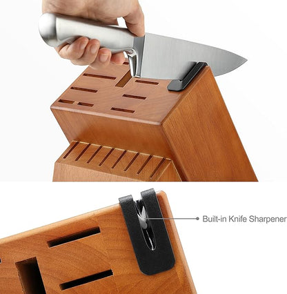 McCook® Kitchen Knife Sets,German Stainless Steel Knives Block Set with Built-in Sharpener - Image 3