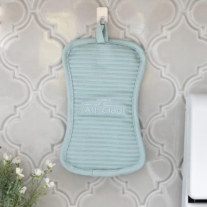 All-Clad Premium Pot Holder & Hot Pad: Heat Resistant up to 500 Degrees - 100% Cotton, 10"x6.25" Hot Pad for Kitchen and Barbeque, 1-Pack, Rainfall - Image 8