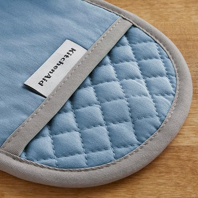KitchenAid Asteroid Pot Holder 2-Pack Set, Blue Velvet, 6.5"x10" - Image 4
