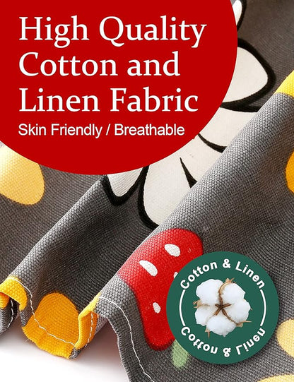 Cozy Adjustable Cross Back Aprons for Women with Pockets Cotton Linen Cooking Kitchen Baking