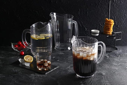New Star Foodservice Plastic Restaurant-Grade Water Pitcher with 3 Spouts, 60-Ounce, Clear - Image 4