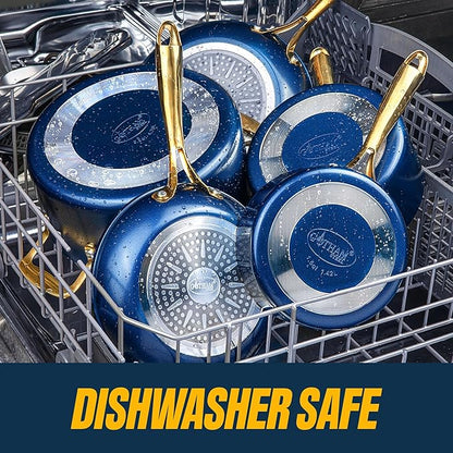 Gotham Steel 12 Pc Ceramic Cookware Set Nonstick, Ceramic Pots and Pans Set Non Stick with Steamer for Cooking, Non Toxic PFOA PFOS Free, Premium Stay Cool Handles, Oven & Dishwasher Safe - Image 7