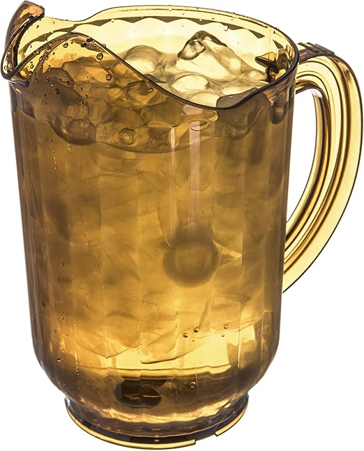 Carlisle FoodService Products VersaPour Pitcher, Large Container for Serving Cold Drinks with Ice, 60 Oz, 6 Count, Amber - Image 3