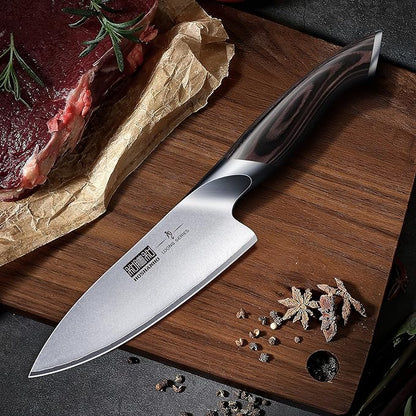 HOSHANHO 6 inch Kitchen Knife in Japanese High Carbon Steel, Professional High-Class Chef's Knife, Non-slip Ultra Sharp Cooking Knives with Ergonomic Handle - Image 7