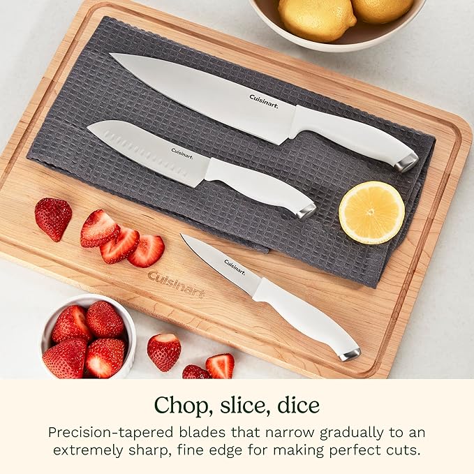 Cuisinart Block Knife Set, 12pc Cutlery Knife Set with Steel Blades for Precise Cutting, Lightweight, Stainless Steel, Durable & Dishwasher Safe, C77SSW-12P (Pack of 2) - Image 5