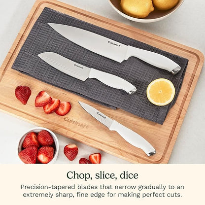 Cuisinart Block Knife Set, 12pc Cutlery Knife Set with Steel Blades for Precise Cutting, Lightweight, Stainless Steel, Durable & Dishwasher Safe, C77SSW-12P (Pack of 2) - Image 5