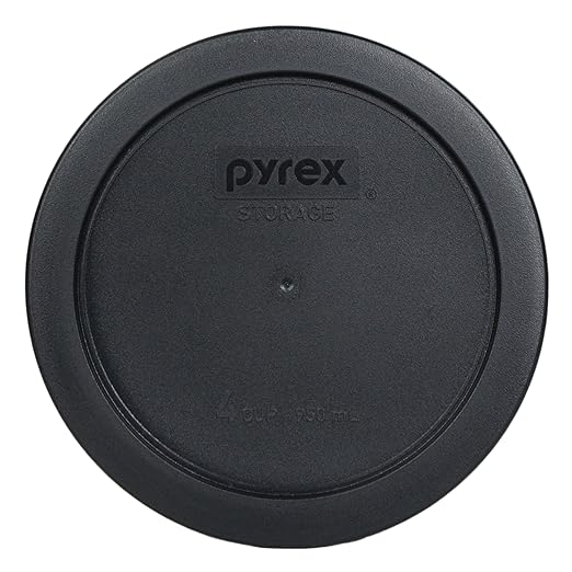 Pyrex 7201-PC 4-Cup Black Food Storage Replacement Lid (6-Pack) - Made in USA - Image 2