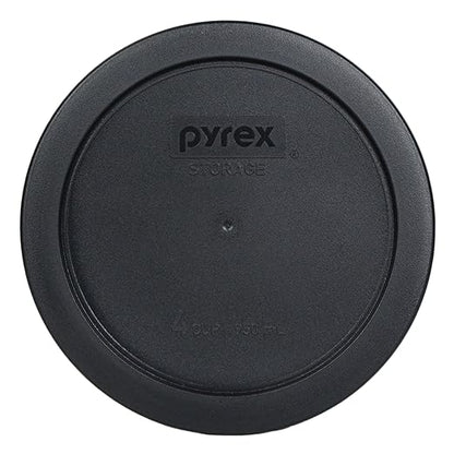 Pyrex 7201-PC 4 Cup Black Food Storage Replacement Lid (3-Pack) - Made in USA - Image 2