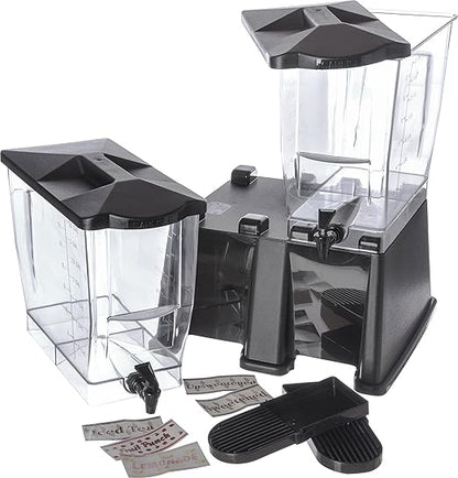 Carlisle FoodService Products Trimline Double Base Rectangular Beverage Dispensers with Spigot for Catering, Buffets, Restaurants, Polycarbonate (Pc), 2 x 3.5 Gallons, Black - Image 5