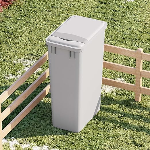 Dowell Wastebasket Trash Can Container, Plastic Garbage Bin, Stackable, for Kitchen, Office, Home & Commercial Use, Fits Under Sink/Desk - Grey (1, 50 QT LID Only) - Image 3