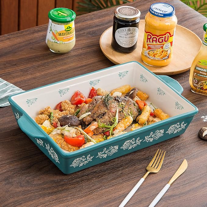 Wisenvoy Casserole Dish Baking Dish Ceramic Lasagna Pan Bakeware Sets Baking Dishes 13x9 Baking Dish Baking Dish Set - Image 3