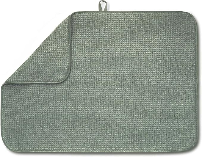 Bellemain XL Dish Mat 24" x 17" ( LARGEST MAT ) Microfiber Dish Drying Mat , Super absorbent ( Green ) by Bellemain
