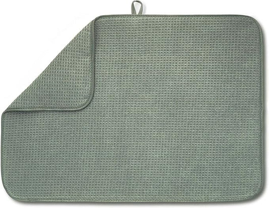 Bellemain XL Dish Mat 24" x 17" ( LARGEST MAT ) Microfiber Dish Drying Mat , Super absorbent ( Green ) by Bellemain