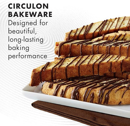 Circulon Nonstick Bakeware, Nonstick Cookie Sheet/Baking Sheet - 10 Inch x 15 Inch, Chocolate Brown (Pack of 2) - Image 2