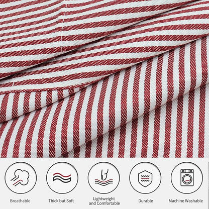 NLUS 2 Pack Cooking Aprons for Women with Pockets, Adjustable Kitchen Bib Aprons Chef Aprons for Women Men(Red Pinstripes) - Image 6