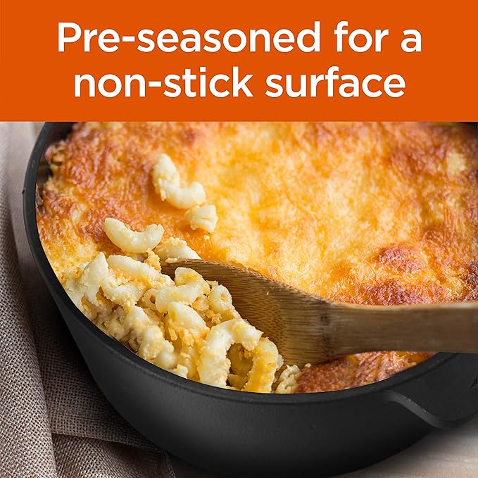 Commercial Chef 2-in-1 5-Qt. Dutch Oven with 10.25-Inch Skillet Lid, Pre-Seasoned Cast Iron, Works on All Cooktops Including Induction, Outdoor Cookware for Campfires or Grills, CHFL508 - Image 6