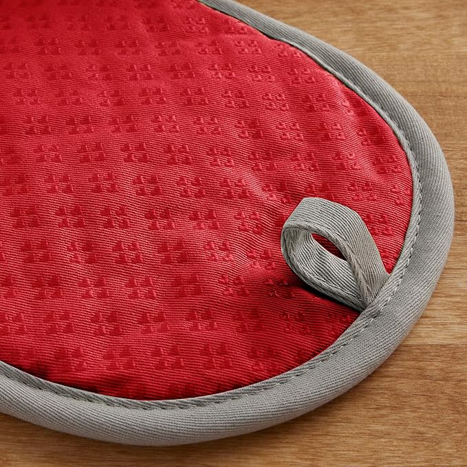 KitchenAid Asteroid Pot Holder 2-Pack Set, Fire Red, 6.5"x10" - Image 3