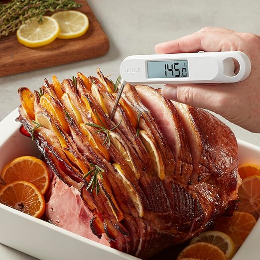 Taylor Folding Stem Display Food Instant Read Digital Thermometer, 0.7 Inch LCD Readout, White (1476WH) - Image 4