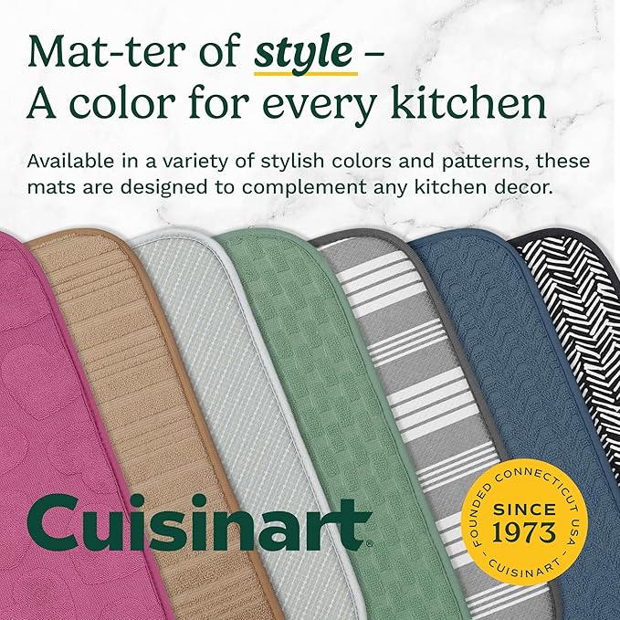 Cuisinart Dish Drying Mats for Kitchen Counter - (2) 18" x 24" Ultra Absorbent Dish Drying Mat XL - Foldable, Machine Washable, Fast Drying Dish Mat - Image 7