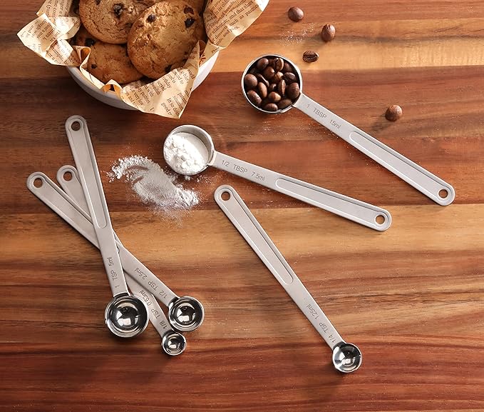 New Star Foodservice 43112 Stainless Steel 18/8 Measuring Spoons, Set of 6 - Image 6