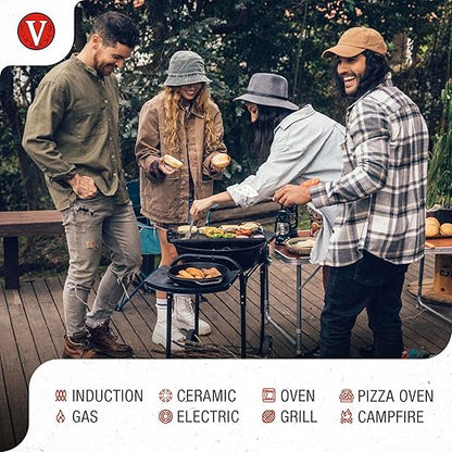 Victoria 13-Inch Cast Iron Skillet, Pre-Seasoned Cast Iron Frying Pan with Long Handle, Made in Colombia - Image 3