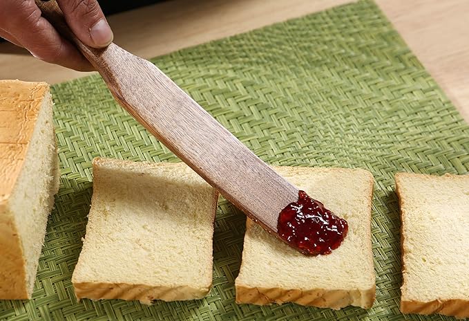 MESSON Wooden Spurtle Set, 5 Pcs Premium Wood Spurtles Kitchen Tools Wooden Spatula Spoons Utensils Set for Nonstick Cookware Instant Pot Cooking Baking - Image 7