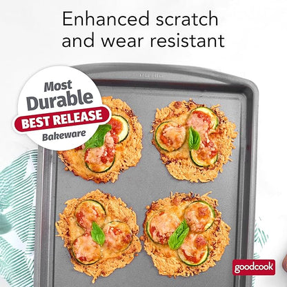 GoodCook Everyday Nonstick Steel Baking Sheet, 17 x 11-Inch, Gray - Image 7