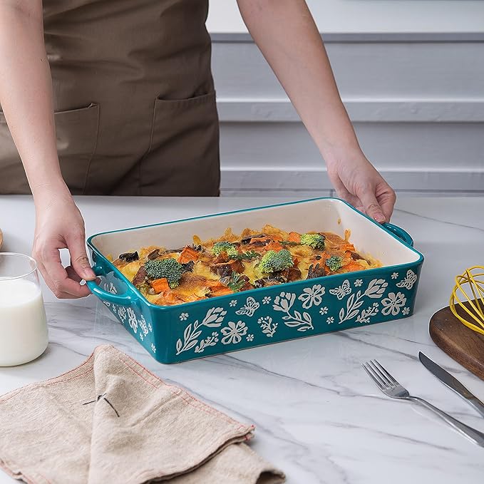 Wisenvoy Casserole Dish 9x13 Baking Pan Casserole Dishes For Oven Baking Dish Ceramic Lasagna Pan Baking Dishes For Oven - Image 2