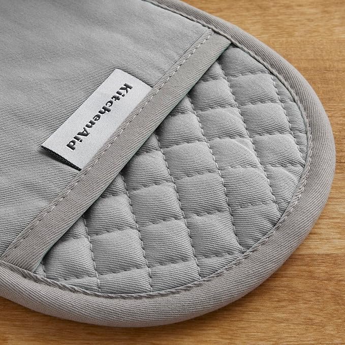 KitchenAid Asteroid Pot Holder 2-Pack Set, Grey, 6.5"x10" - Image 4