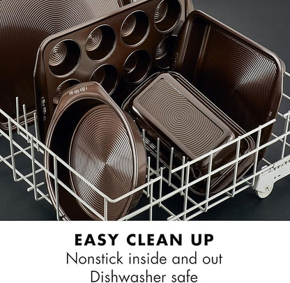 Circulon Nonstick Bakeware, Nonstick Cookie Sheet/Baking Sheet - 10 Inch x 15 Inch, Chocolate Brown (Pack of 2) - Image 3
