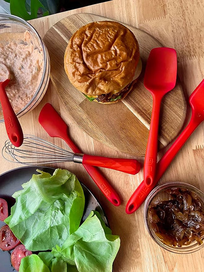 GIR: Get It Right Silicone Kitchen Spatula - Non-toxic Cooking Utensils for Nonstick Cookware, Cooking and Baking, Mini - 8IN - Red