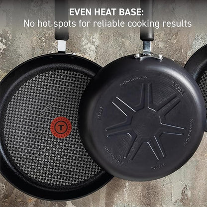 T-Fal Ultimate Hard Anodized Nonstick Wok 14 Inch, Oven Broiler Safe 350F, Non Stick Stir-Fry Pan, Cookware, Pots and Pans, Kitchen, Versatile Deep Frying, Sauté, Braise, Stew, Dishwasher Safe, Onyx - Image 5