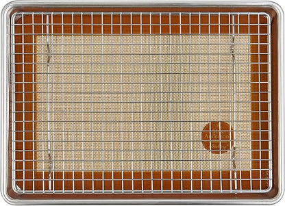 Mrs. Anderson’s Baking Quarter Sheet Pan, 9.5-Inches x 13-Inches, Heavyweight Commercial Grade 19-Gauge Aluminum