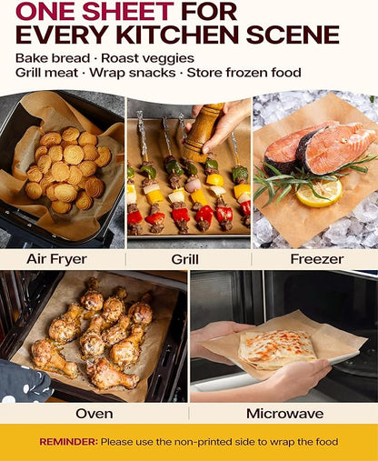 Katbite Parchment Paper Sheets 360 PCS, 12x16 Inches Precut Unbleached Baking Parchment, Non-stick, Non-toxic, Heavy Duty Flat Baking Paper for Oven, Cooking, Grilling, Air Fryer and Steaming - Image 7