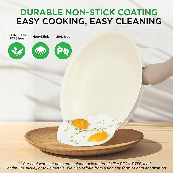 Nutrichef 54-Piece Marble Non-Stick Cookware and Bakeware Set, Professional Home Kitchen Collection with Multi-Sized Pots and Pans Set, and Heat-Resistant Tools - Image 3