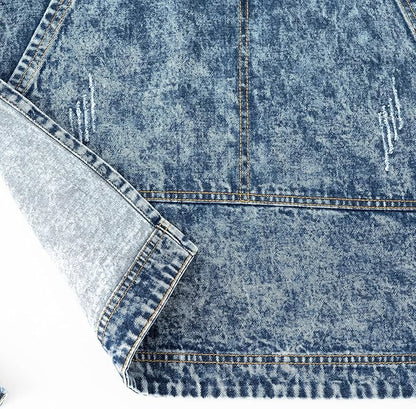 Jeanerlor - Cotton Tool Denim Work Apron with Convenient Pockets for Women Cross Straps & Adjustable(Denim Blue) - Image 9
