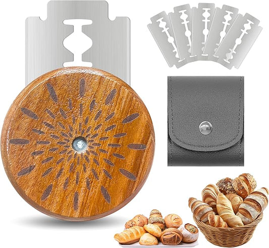 UFO Bread Lame Cutter for Homemade Sourdough,Bread Scorer Tool for Sourdough with 5 Blades and Case,Slashing Tool Bread Cutting Knife for Artisan Bread and Baguette Makers,Aurora