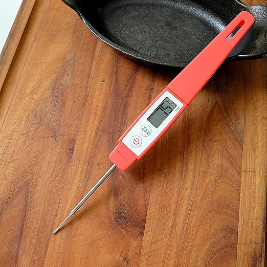 Lavatools PT09C Super-Quick Commercial Grade Digital Thermometer for Cooking, Meat, Candy, Candle, Liquid, Oil, 3" Compact Probe, Splash Proof, °C/°F Toggle, Hold Function - Sambal - Image 6
