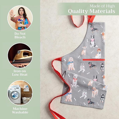 Maison d' Hermine 100% Cotton Apron for women with Pocket Kitchen Chef Apron for Men Cooking Mothers Day Gifts - Image 3