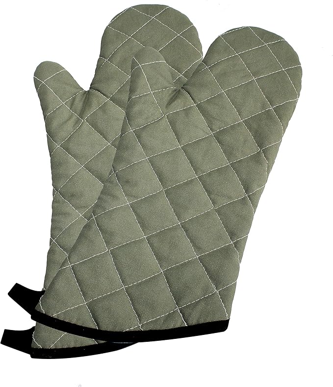 ARCLIBER Oven Mitts Heat Fire Resistant Oven Mitts 425 ° F, Quilted Terry Cloth Cotton Soft Lining Oven Gloves, Extra Long Kitchen Mittens for Cooking Baking by ARCLIBER